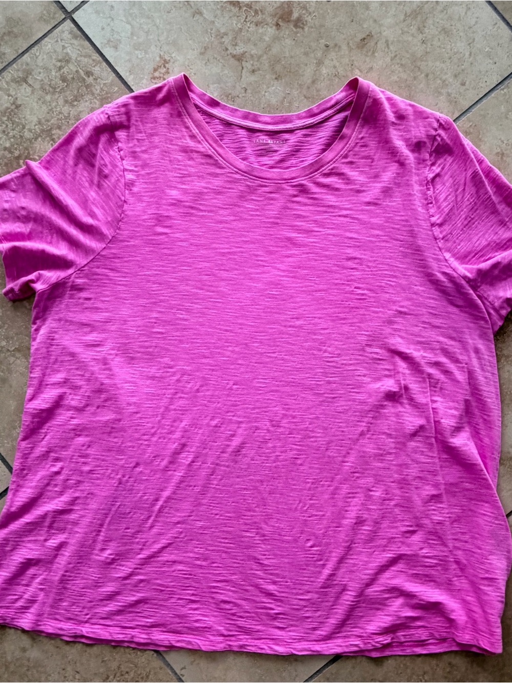 Lane Bryant Hot Pink Short Sleeve Crewneck Tee